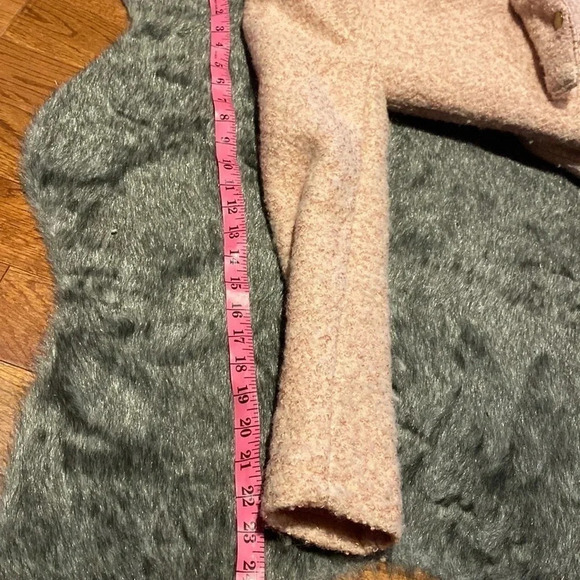 Liu Yuan Fashion Y2K  Pink Tweed Coat hoodie Sz M - Picture 10 of 12